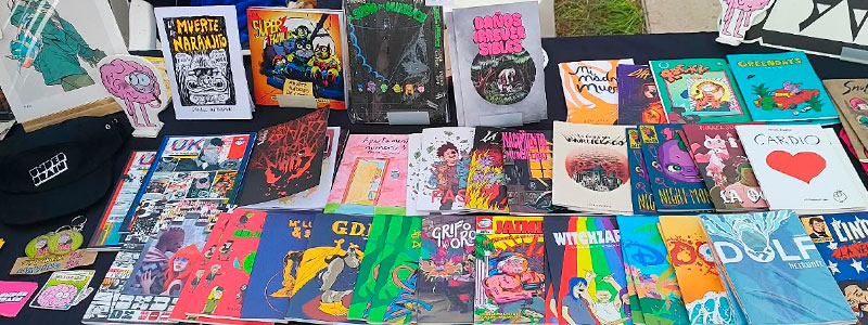 Mesa de Underbrain Books en ferias